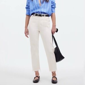 Madewell Women's The '90s Straight Crop Jean Tile White  28